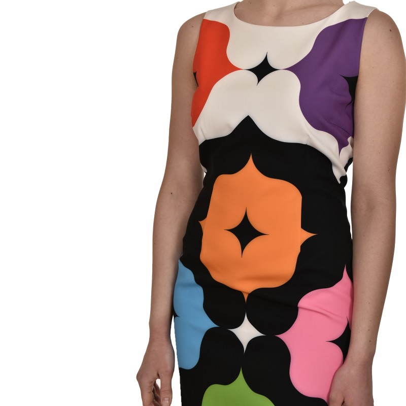 Twins Fantasy Rainbow Patterned Vintage Dress-Diamond Rainbow