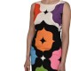 Twins Fantasy Rainbow Patterned Vintage Dress-Diamond Rainbow