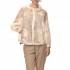 Twins Fantasy Jacket Sheer Hooded Zip Up With Lace Patterns-Ivory