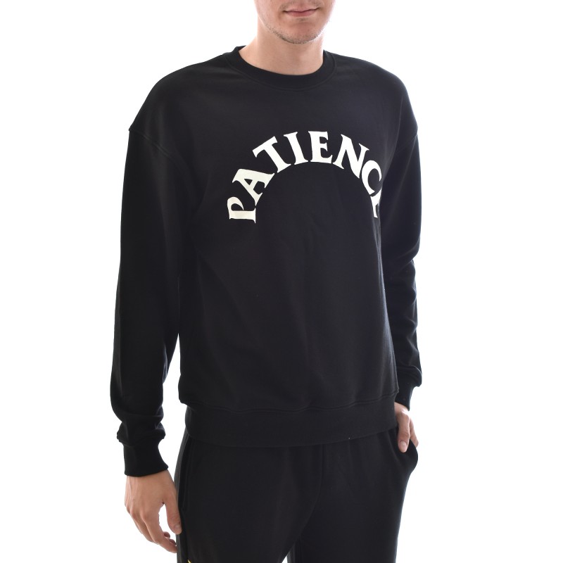 Tee Library Patience Logo Sweatshirt-Black Tee Library Patience Logo Sweatshirt-Black