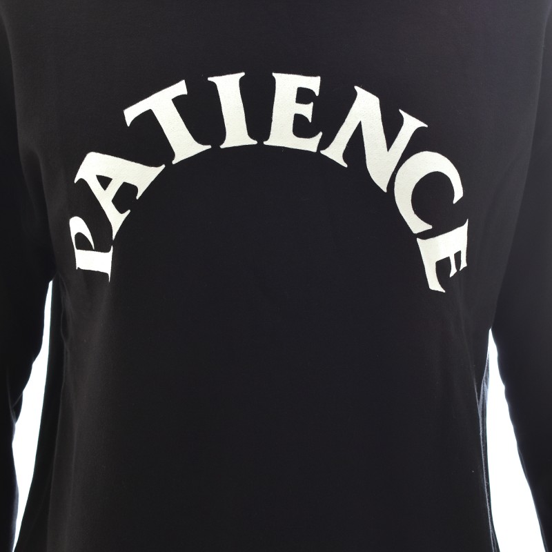 Tee Library Patience Logo Sweatshirt-Black Tee Library Patience Logo Sweatshirt-Black