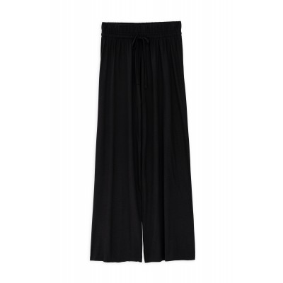 Philosophy Trousers Wide Leg-Black
