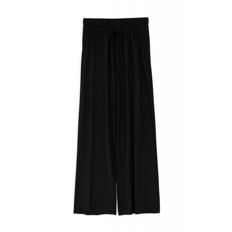 Philosophy Trousers Wide Leg-Black