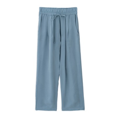 Philosophy Pleated Pants Cupro-Dusty Blue