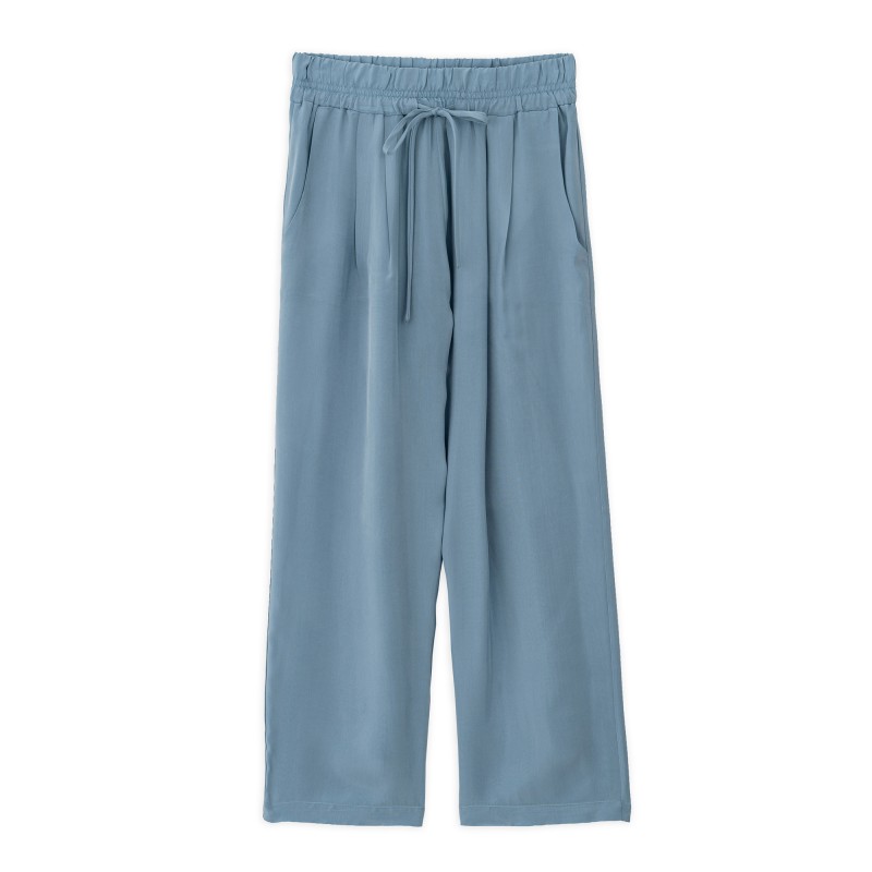 Philosophy Pleated Pants Cupro-Dusty Blue