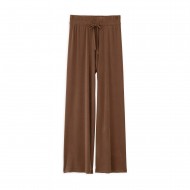 Philosophy Trousers Rib Wide Leg-Light Brown