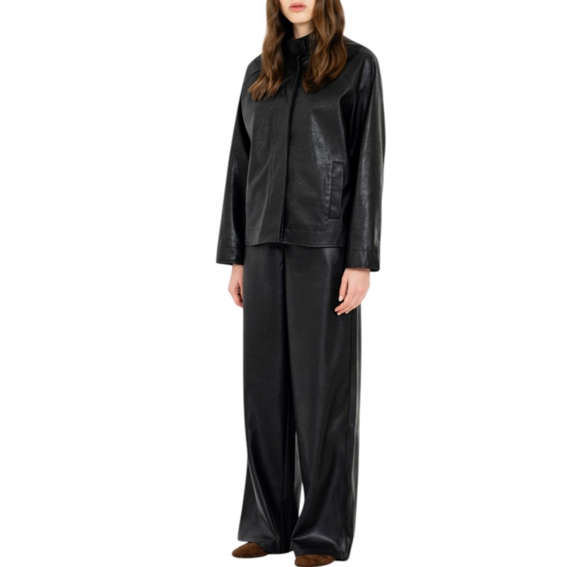 Philosophy Trousers Wide Leg Leather-Black Philosophy Trousers Wide Leg Leather-Black
