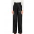 Philosophy Trousers Wide Leg Leather-Black