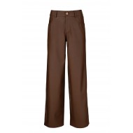 Philosophy Trousers Wide Leg Leather-Brown