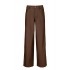 Philosophy Trousers Wide Leg Leather-Brown