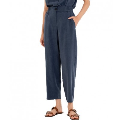 Philosophy Trousers Loose Washed Tencel-Blue