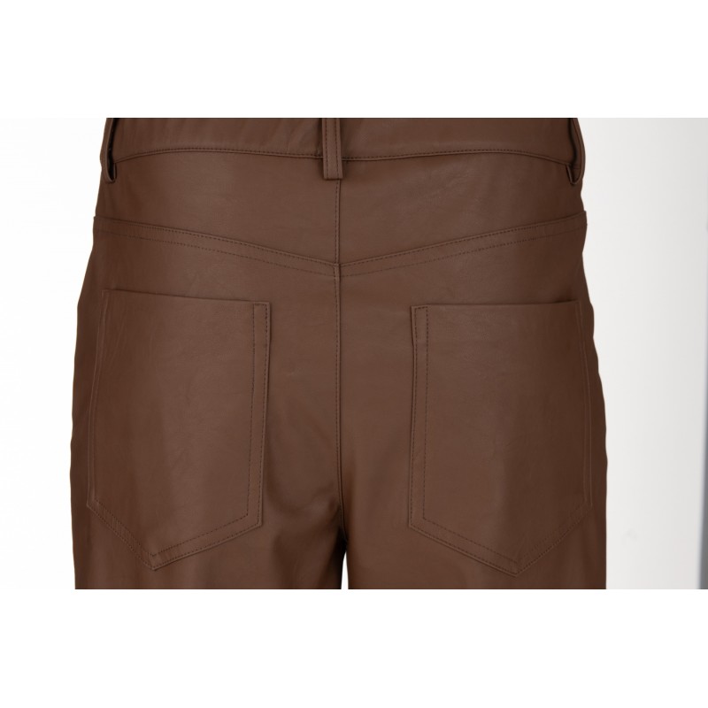 Philosophy Trousers Regular Leather-Brown Philosophy Trousers Regular Leather-Brown