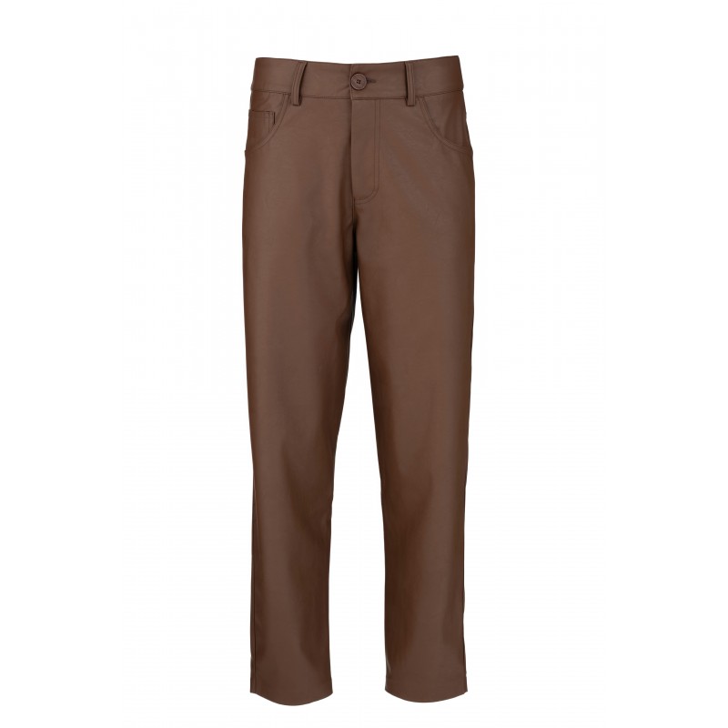 Philosophy Trousers Regular Leather-Brown Philosophy Trousers Regular Leather-Brown
