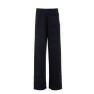 Philosophy Trousers Wide Leg Heavy Rib Sandwashed-Black