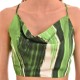 Milkwhite Printed Glossy Top-Ocean Green