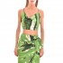Milkwhite Printed Glossy Top-Ocean Green
