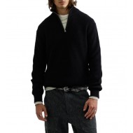 Replay Sweater Short Zip-Black