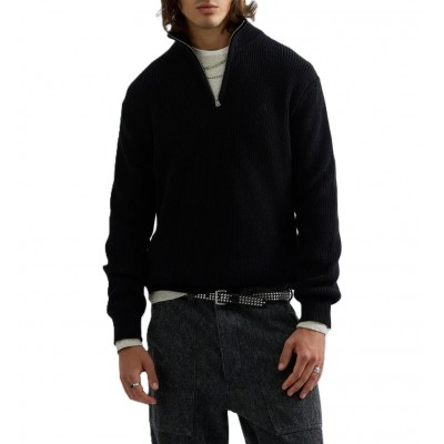 Replay Sweater Short Zip-Black