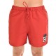 Tommy Hilfiger Monogram Mid Length Swimshorts-Primary Red Tommy Hilfiger Monogram Mid Length Swimshorts-Primary Red
