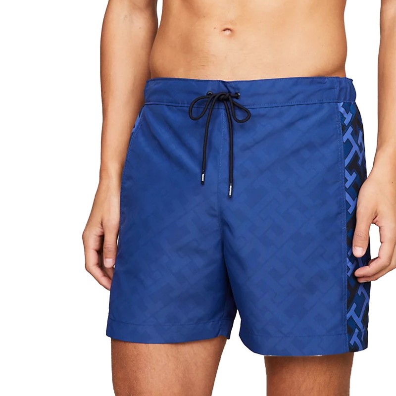 Tommy Hilfiger Medium Drawstring Swimshorts With Print-Reactive Monogram DS