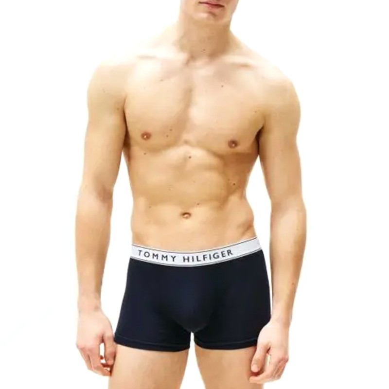 Tommy Hilfiger Set of 3 Pack Trunks With Logo On The Elastic-Th Wht/ Med Red/ Dsrt Sky