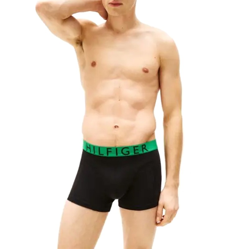 Tommy Hilfiger 3-Pack Trunk Contrast Waistband-Rdnt Grn/Nght Sky/Blk
