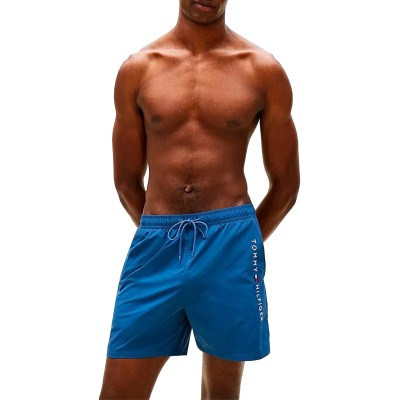 Tommy Hilfiger Drawstring Swim Medium Zip Pocket-Aegean Sea