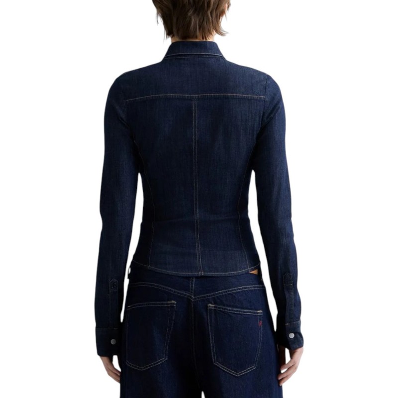 Replay Shirt Denim Bustier-Dark Blue Replay Shirt Denim Bustier-Dark Blue