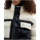 Replay Jacket Padded Cropped Two Tone-Black/Eggnog Replay Jacket Padded Cropped Two Tone-Black/Eggnog