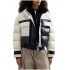 Replay Jacket Padded Cropped Two Tone-Black/Eggnog