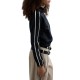 Replay Sweatshirt With Zip Cropped-Black Replay Sweatshirt With Zip Cropped-Black