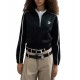 Replay Sweatshirt With Zip Cropped-Black Replay Sweatshirt With Zip Cropped-Black