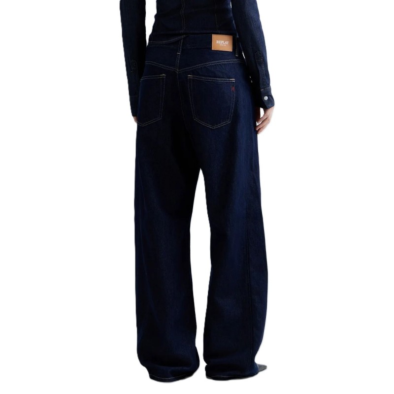 Replay Jeans Narja Low Waist Baggy Fit-Dark Blue Replay Jeans Narja Low Waist Baggy Fit-Dark Blue