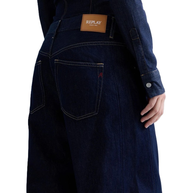 Replay Jeans Narja Low Waist Baggy Fit-Dark Blue Replay Jeans Narja Low Waist Baggy Fit-Dark Blue