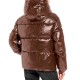 Replay Jacket Padded In Pearl Finish-Brown Replay Jacket Padded In Pearl Finish-Brown