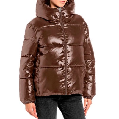 Replay Jacket Padded In Pearl Finish-Brown