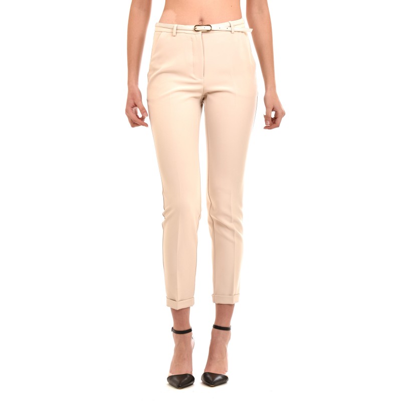 Innocent Trousers Cigarette Rever & Belt-Ecru