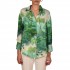 Replay Relaxed Fit Shirt In Poplin-Vibrant Green