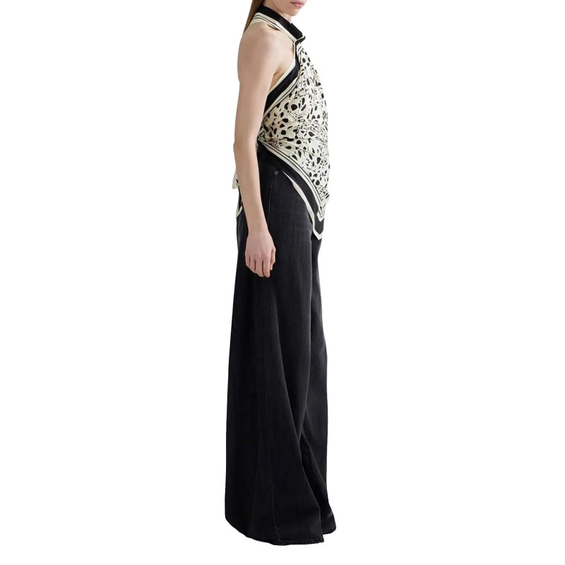 Replay Top Bandanna Print-Butter/Black