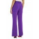 MyT Long Crepe Trousers-Purple