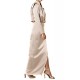 MyT Long Dress Wtih Zip Sleeves-Champagne