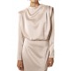 MyT Long Dress Wtih Zip Sleeves-Champagne
