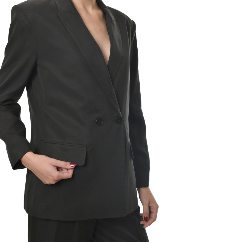 Milla Double Breasted Classy Blazer-Black