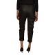 MyT Faux Leather Trousers-Black
