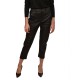 MyT Faux Leather Trousers-Black