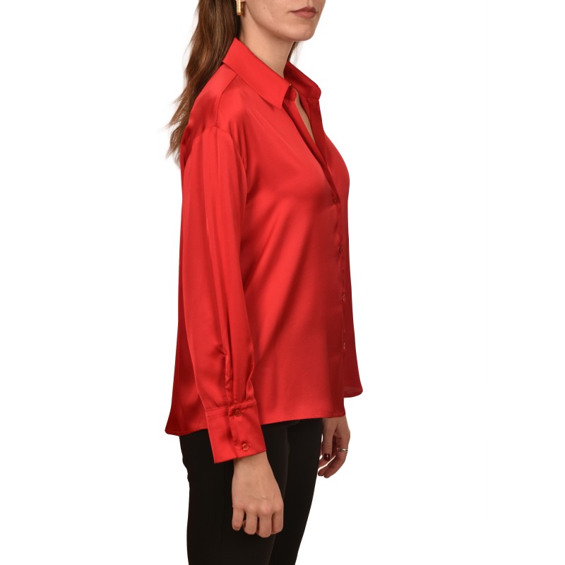 MyT Basic Satin Shirt-Red MyT Basic Satin Shirt-Red