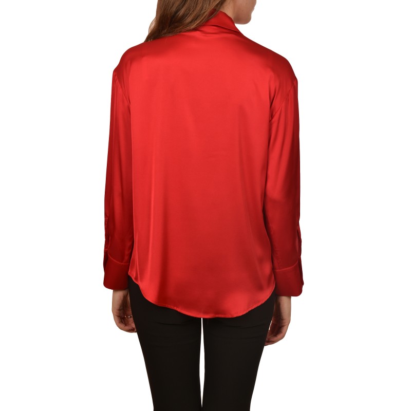 MyT Basic Satin Shirt-Red MyT Basic Satin Shirt-Red
