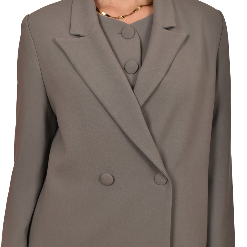 MyT Double Breasted Blazer-Grey