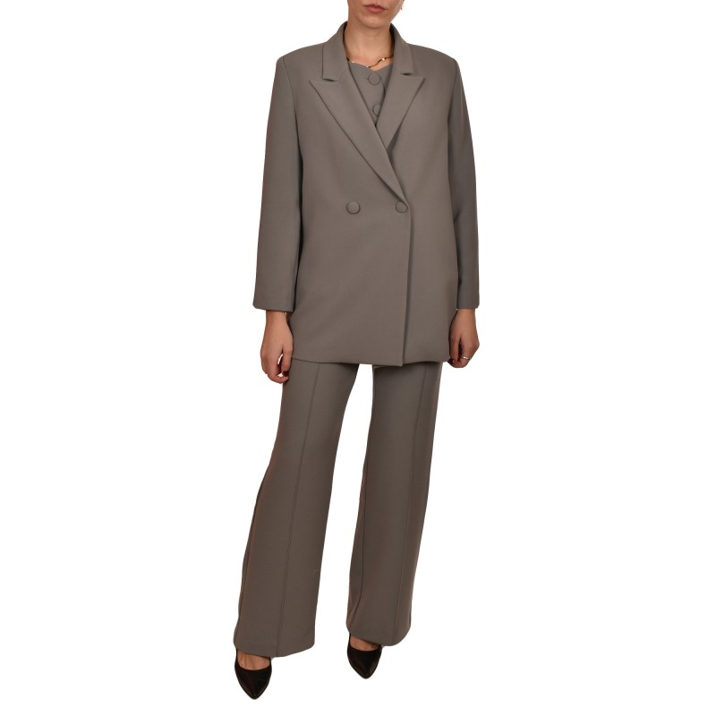 MyT Double Breasted Blazer-Grey