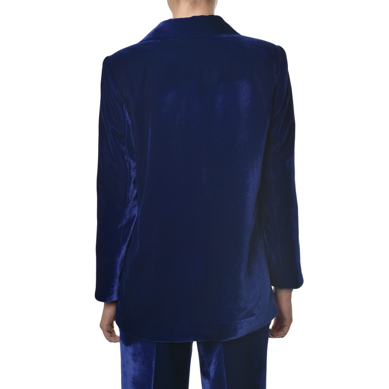 MyT Velvet Classy Blazer-Ink